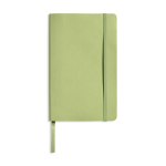 Carnet souple A5 en similicuir à élastique et pages unies couleur vert menthe