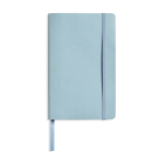 Carnet souple A5 en similicuir à élastique et pages unies couleur bleu ciel