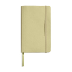 Carnet souple A5 en similicuir à élastique et pages unies couleur jaune clair