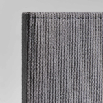 Carnet A5 en velours côtelé avec poche et porte-stylo, pages unies couleur gris clair