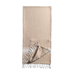 Paréo 2 en 1 en coton avec sac à dos 90 x 180 cm 180 g/m² couleur beige