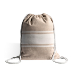 Paréo 2 en 1 en coton avec sac à dos 90 x 180 cm 180 g/m² couleur beige