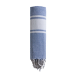 Paréo 2 en 1 en coton avec sac à dos 90 x 180 cm 180 g/m² couleur bleu marine