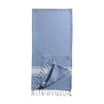 Paréo 2 en 1 en coton avec sac à dos 90 x 180 cm 180 g/m² couleur bleu ciel