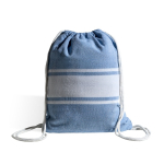 Paréo 2 en 1 en coton avec sac à dos 90 x 180 cm 180 g/m² couleur bleu ciel
