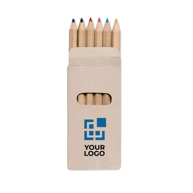 6 crayons de couleur pour enfants dans étui en carton Essential