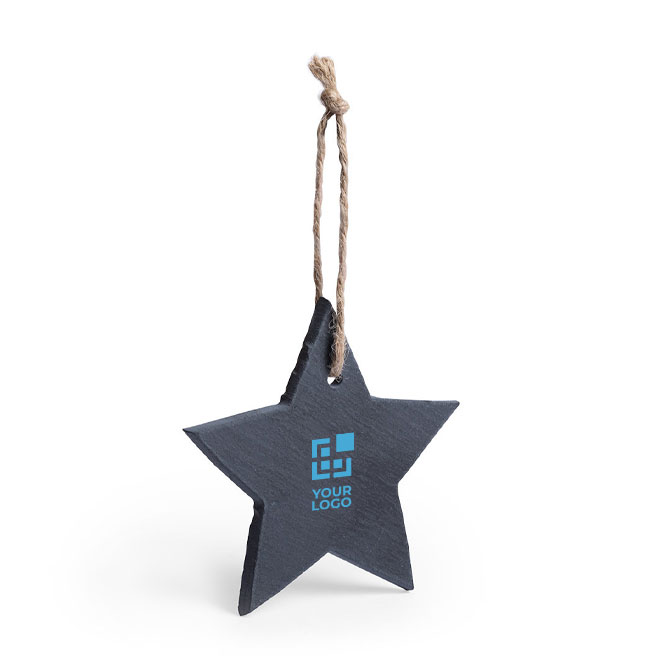 Décoration de Noël en forme d'étoile en ardoise avec ficelle Star