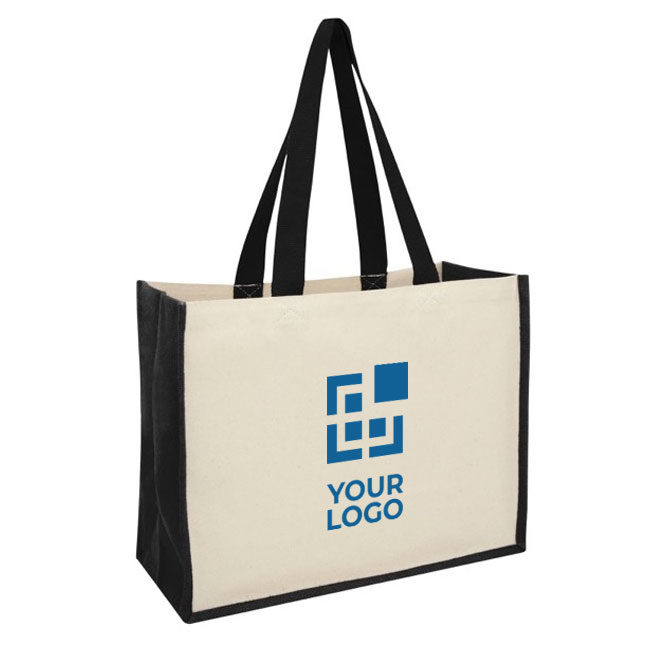 Sacs promotionnels en jute et toile avec intérieur laminé Jute Beach