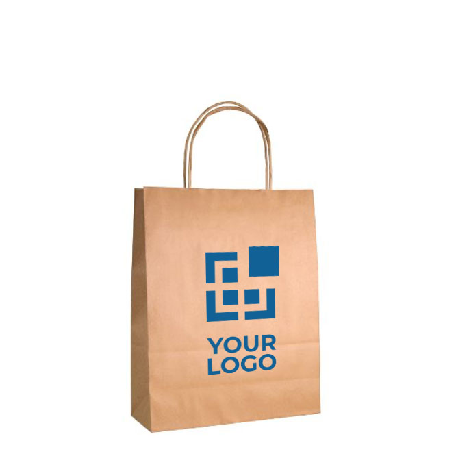 Sacs kraft personnalisés petits poignées torsadées 115 g/m2 Craft Mini