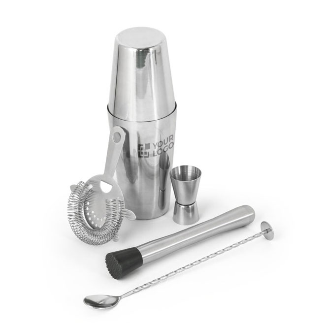 Set à cocktail personnalisé en acier avec shaker de 750 ml Sommelier