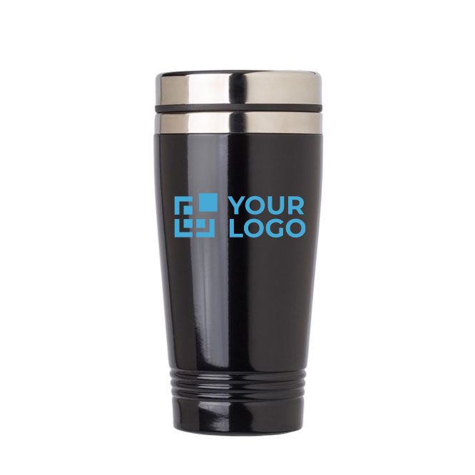 Mug isotherme personnalisé en acier brillant de 450ml Alu Color