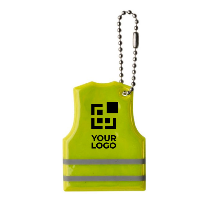 Porte-clés économique en forme de gilet réfléchissant en PVC Visible