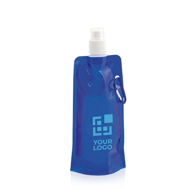 Bouteille en plastique pliable avec mousqueton 400ml Clip