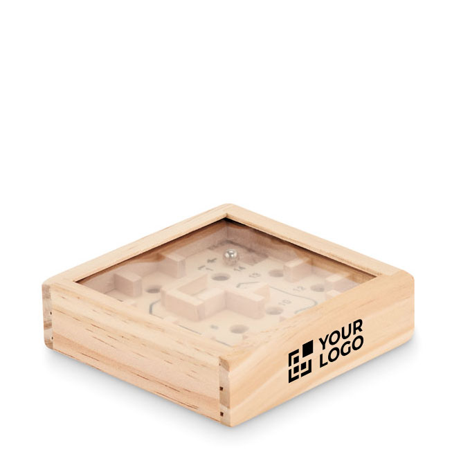 Jeu de labyrinthe publicitaire dans une boîte en bois Ability Maze