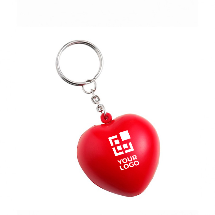 Porte-clés promotionnel en PU en forme de cœur rouge LoveIt