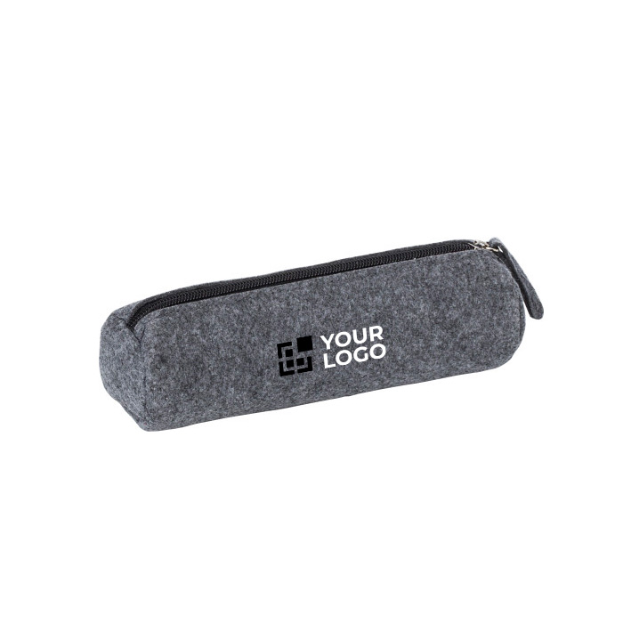 Trousse en feutre publicitaire ronde pour crayon Flow