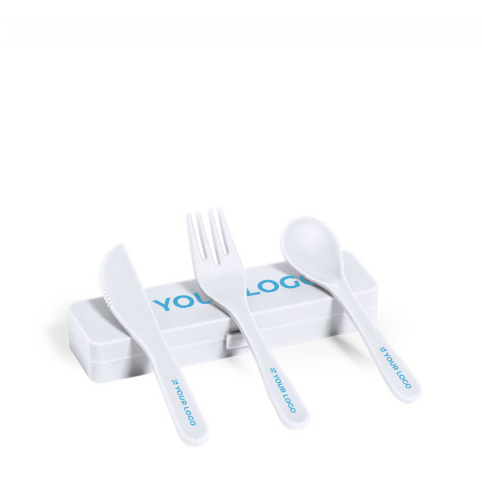 Lot de 3 couverts réutilisables dans une boîte colorée Takeaway