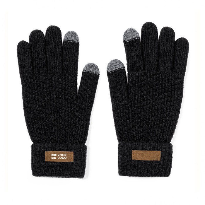 Gants tactiles en RPET avec logo imprimable sur étiquette Winter