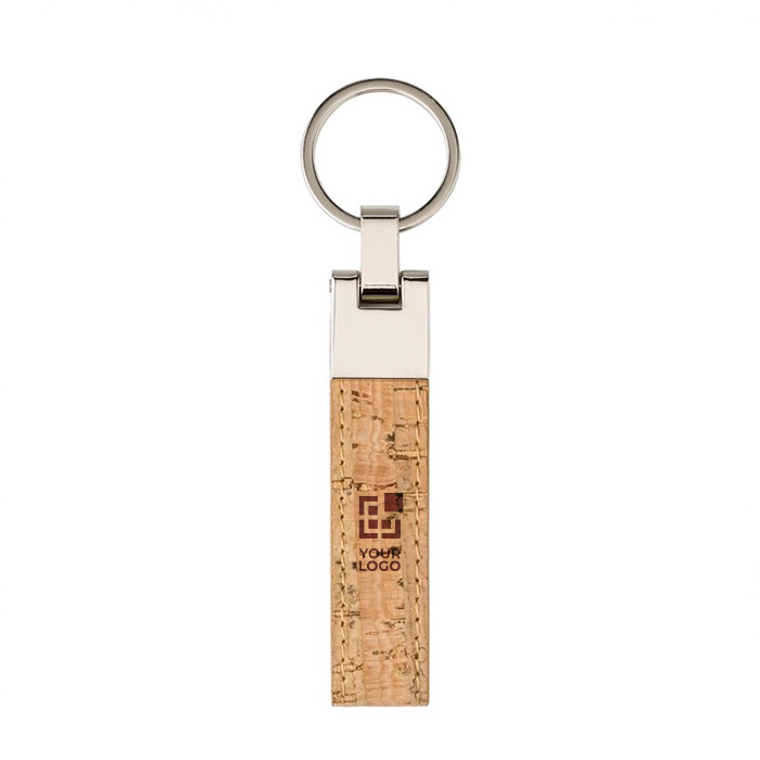 Élégant porte-clés personnalisé en liège avec une touche de métal Cork