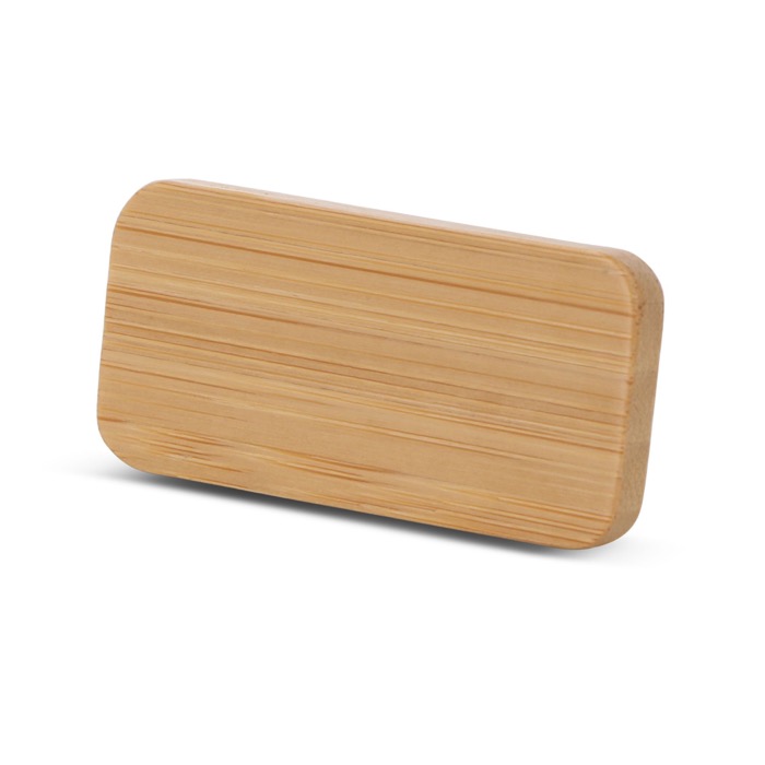 Porte-badge en bambou promotionnel avec fermoir à épingle Bamboo
