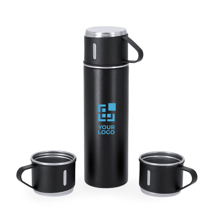 Thermos acier inoxydable anti-fuite 420 ml avec 2 tasses de 150 ml