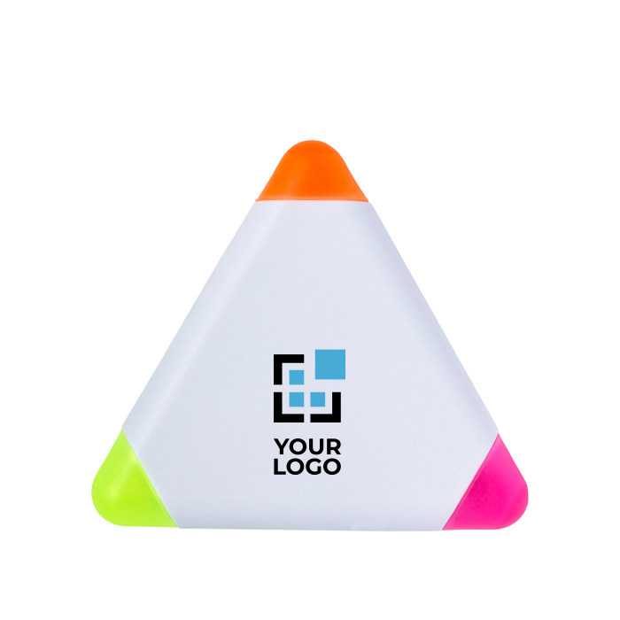 3 marqueurs fluorescents dans un triangle en plastique Triangle