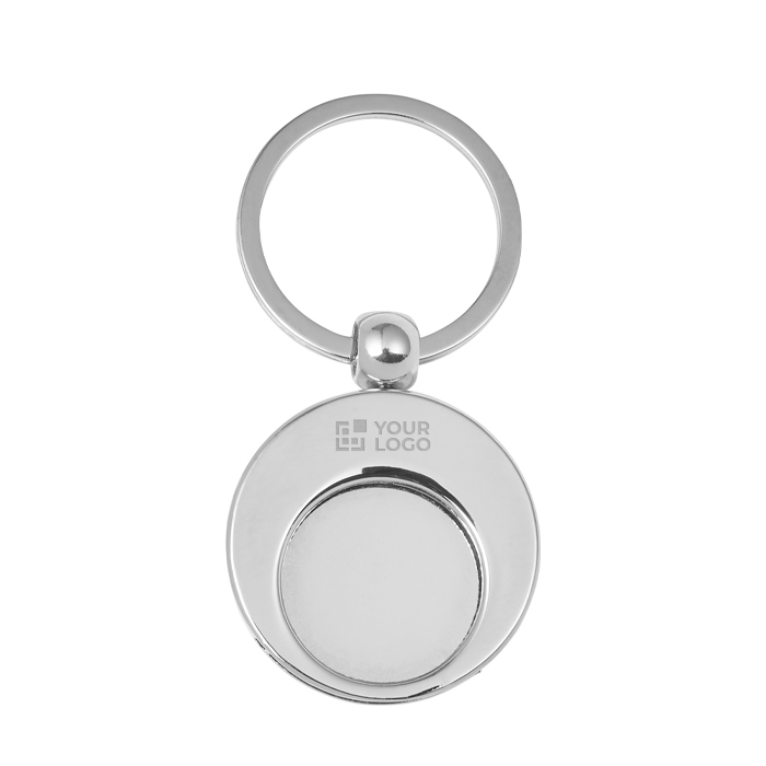 Porte-clés rond en métal avec jeton pour les courses KeyCoin