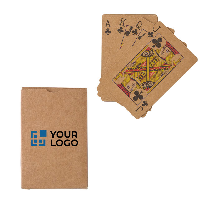 Jeu de cartes personnalisé en papier recyclé avec zone d'impression