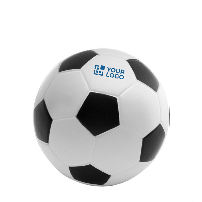 Ballon de football publicitaire antistress avec zone d'impression
