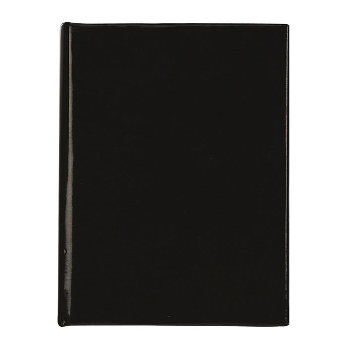 Bloc de post-its à couverture en briques de lait recyclées couleur noir deuxième vue
