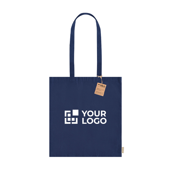 Sac en coton recyclé avec longues poignées 140 g/m2 Upcycling vue principale