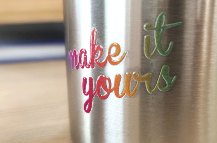 Logo innovant et visuellement percutant avec impression numérique en relief