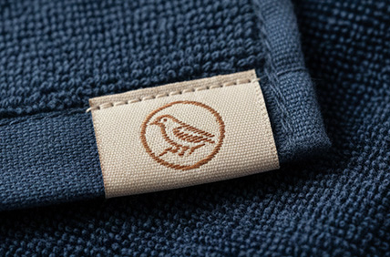 Étiquette en coton pour pour afficher naturellement la marque