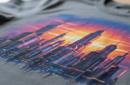 Impression couleur avec finition douce directement sur le tissu