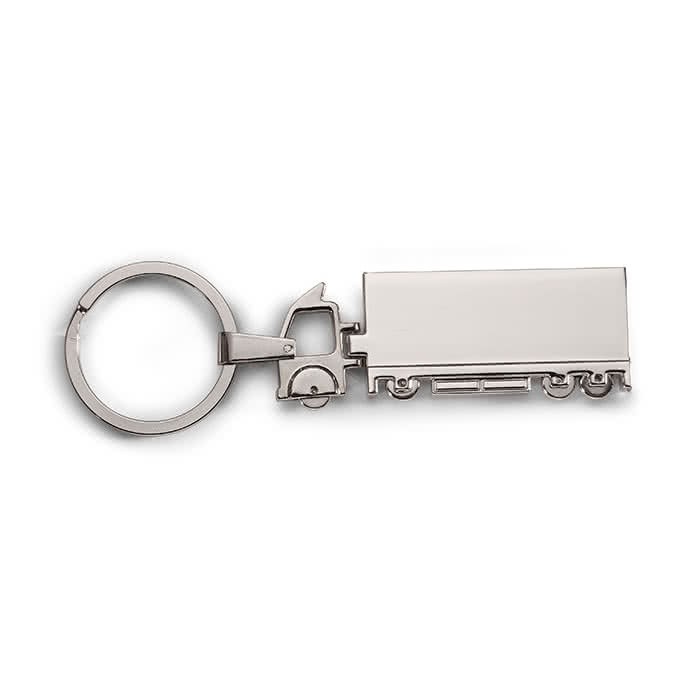 Porte-clés camion métal chrome
