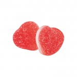 Bonbons gélifiés en forme de cœur aromatisés à la fraise couleur fraise