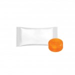 Bonbon dur sans sucre d'une saveur emballé en format de 4g couleur orange deuxième vue