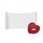 Bonbon dur en forme de cœur avec emballage personnalisé couleur cerise
