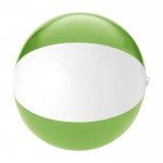 Ballon de plage personnalisé bicolore couleur vert lime vue de face