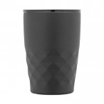 Mug thermos personnalisé géométrique couleur noir vue de devant