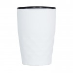 Mug thermos personnalisé géométrique couleur blanc vue de devant