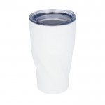 Mug isotherme inox personnalisable couleur blanc troisième vue