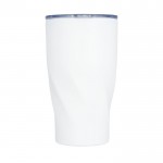 Mug isotherme inox personnalisable couleur blanc vue de devant