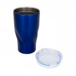 Mug isotherme inox personnalisable couleur bleu deuxième vue