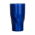 Mug isotherme inox personnalisable couleur bleu vue de devant