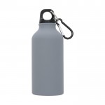 Gourde en aluminium moderne sans BPA couleur gris vue de devant