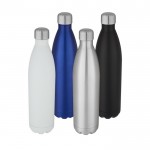 Grande bouteille isotherme publicitaire couleur blanc deuxième vue avec plusieurs couleurs