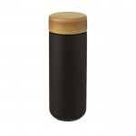 Gourde céramique avec couvercle en bambou couleur noir troisième vue