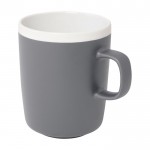 Mug en céramique avec extérieur mat et intérieur blanc 350ml couleur gris