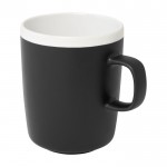 Mug en céramique avec extérieur mat et intérieur blanc 350ml couleur noir